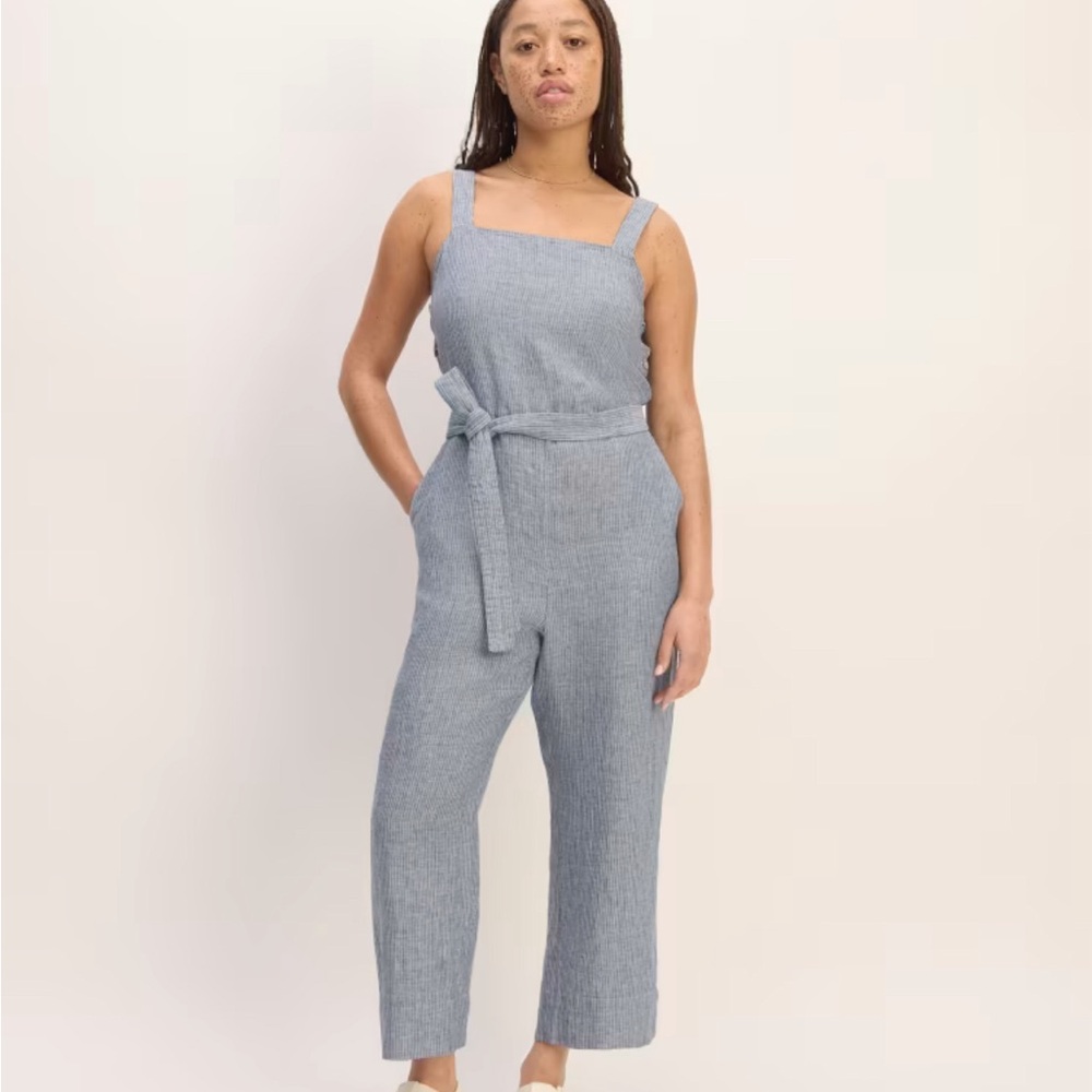 Everlane Linen Side-Button Jumpsuit - image 1
